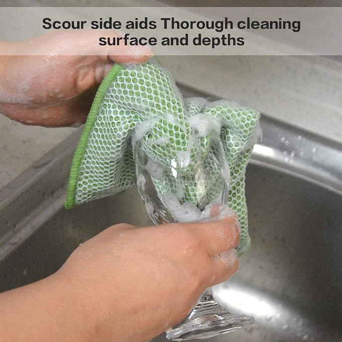 SINLAND Dish Cloth for Washing Dishes Kitchen Washcloth Cleaning Cloth - Image 5