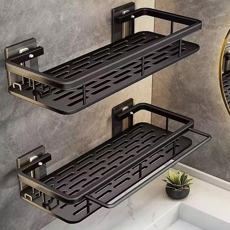 EVALAND Self Adhesive Shower Caddy Organizer 2-Pack No-Drill Storage by EVALAND