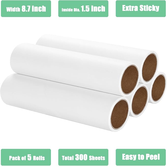 8.7 inch Lint Roller Refills Only, Compatible - Image 3