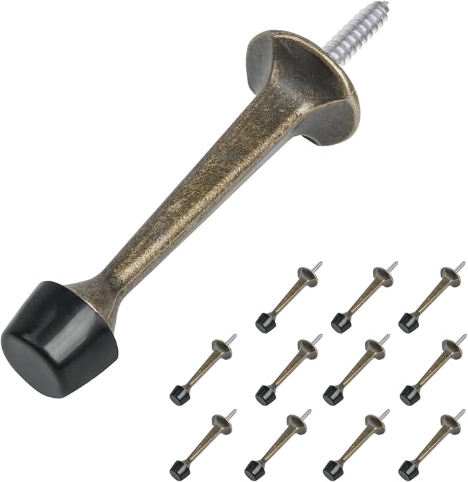 HOMOTEK 12 Pack Heavy Duty Solid Rigid Door Stop by HOMOTEK