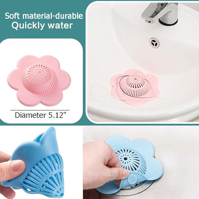 Hair Catcher Silicone Hair Stopper Shower Drain Covers - Image 2