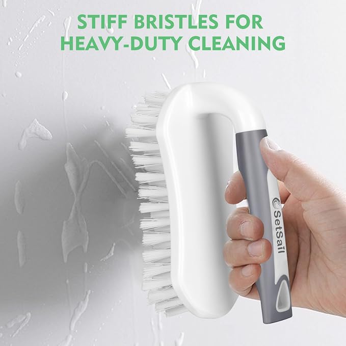 SetSail Scrub Brush, Heavy-Duty Stiff Bristle Cleaning Scrubber, 4 Pack | - Image 7