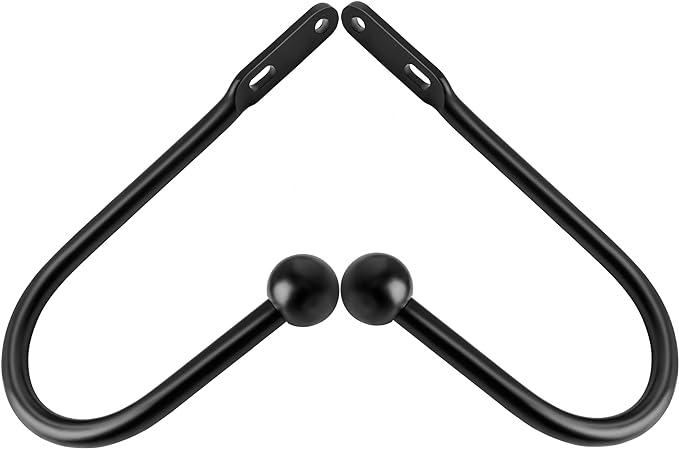 VRSS 6" L x 3" W Wall Mount Curtain Tiebacks Drapery Holdbacks Black, Curtain - Image 4
