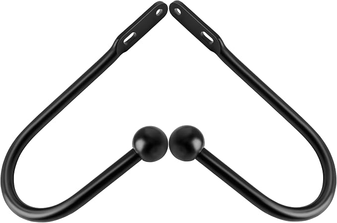 VRSS 6" L x 3" W Wall Mount Curtain Tiebacks Drapery Holdbacks Black, Curtain - Image 5
