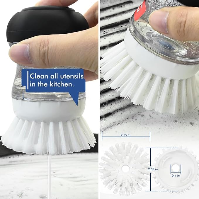 Palm Brush Refills for OXO Soap Dispensing Dish Brush | 8 Pack Cleaning - Image 6