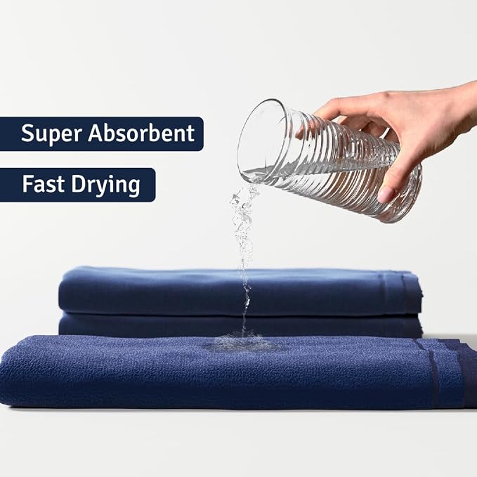 Creative Scents Cotton Fingertip Towels Set Blue - Image 3
