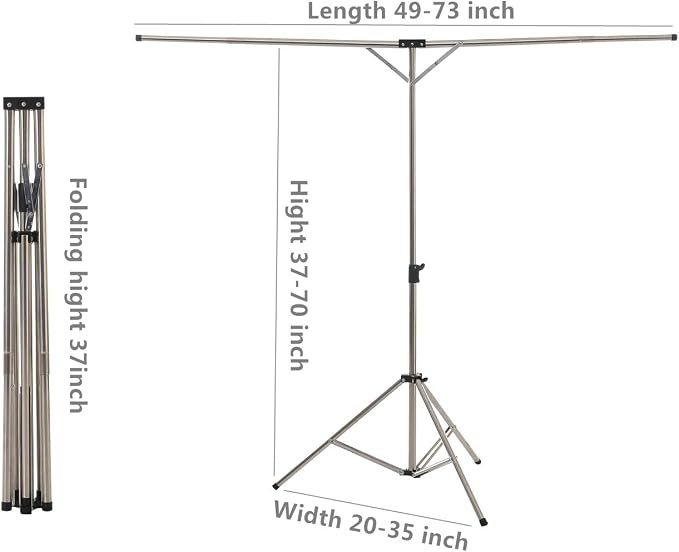 Foldable Portable Space Saving Stainless Steel Clothes Drying Rack. - Image 3