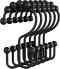 Bathway Shower Curtain Hooks Matte Black Shower Curtain Rings, Metal Shower by Bathway
