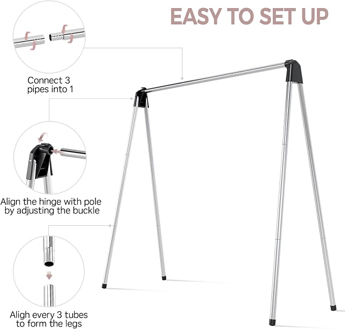 TOOLF Clothes Drying Rack Foldable, Portable Clothes Rack - Image 5