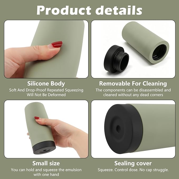 Silicone Dishwashing Soap Dispenser, Refillable Dish Soap Squeeze Bottle - Image 4