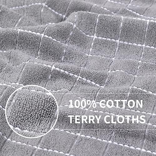 Homaxy 100% Cotton Terry Kitchen Towels, 4 Pack - Image 2