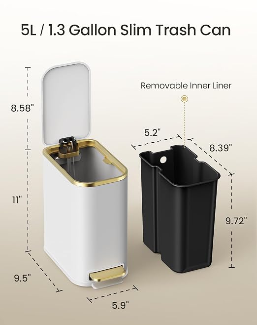 Cesun Small Bathroom Trash Can - Image 6