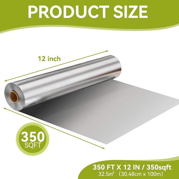 Aluminum Foil Roll, 12in x 350Sq Ft Aluminum Foil, Thick Strong Tin Foil - Image 7