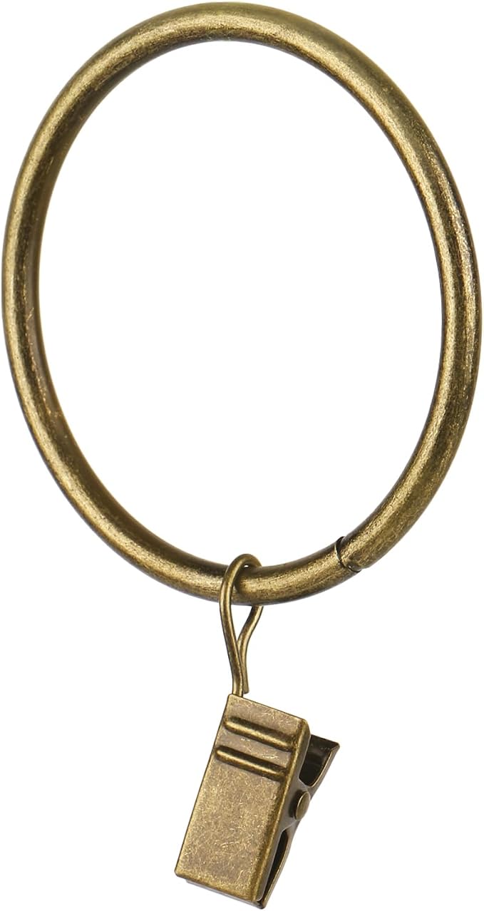 30 PCS Antique Brass Clips Curtain Hooks by Unknown