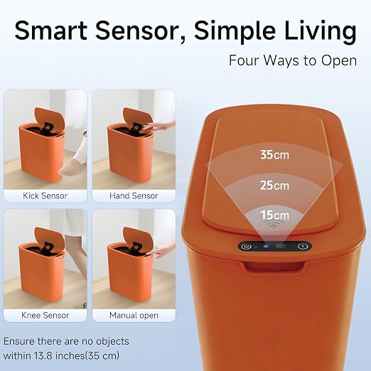 TIPGO 5 Gallon Automatic Bathroom Trash Can - Image 5