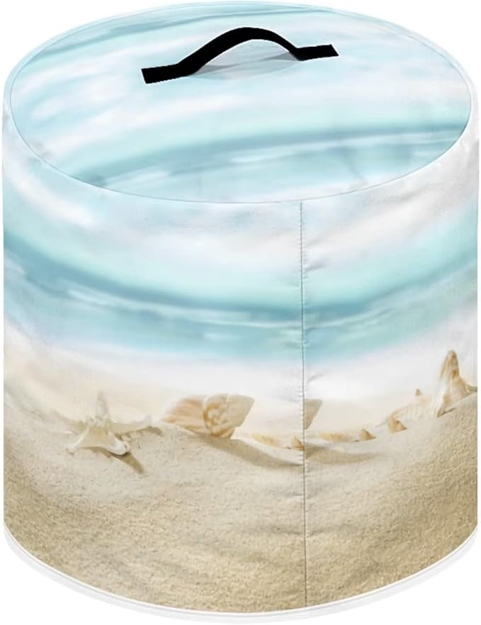 Air Fryer Dust Cover Compatible with 8 Quart, Dust Protection Insulated Kitchen Appliance Cover with Top Handle and Storage Pockets for Women Wife Gift, Beach Starfish
