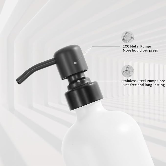 Prus Waso White Soap Dispenser Set | Contains Hand and Lotion Dispenser - Image 4