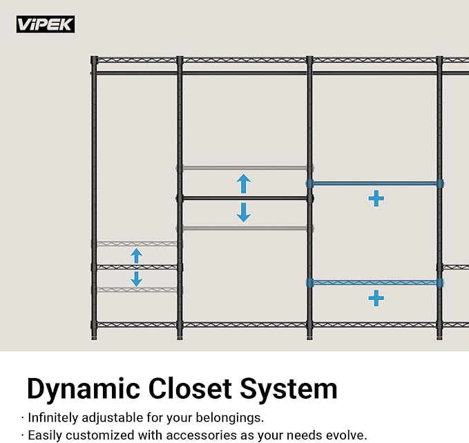 VIPEK V5 Heavy Duty Clothes Rack, Freestanding Modular Closet System, 4 x 23.6 - Image 8