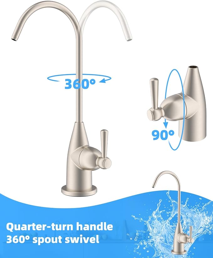 Hibbent Drinking Water Faucet for Bar and Kitchen Sink, Stainless Steel Reverse - Image 5