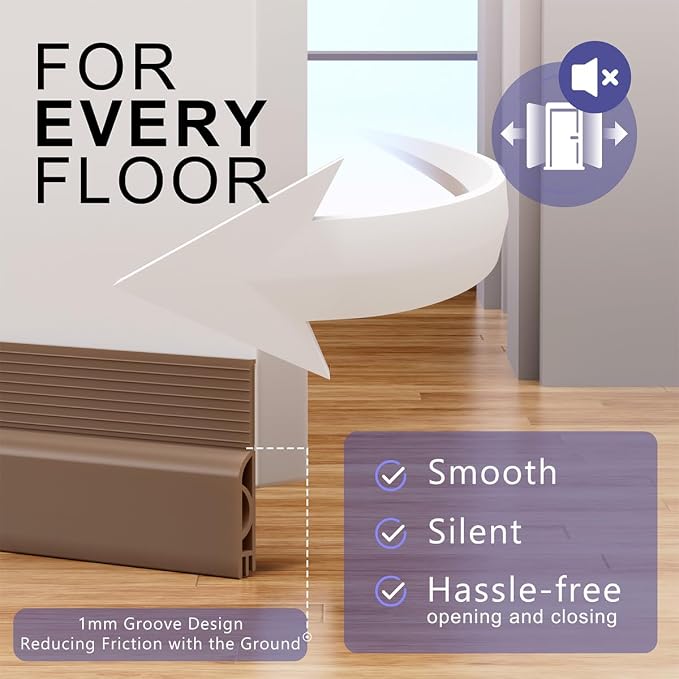 Door Draft Stopper, Adjustable Door Sweep - Image 3
