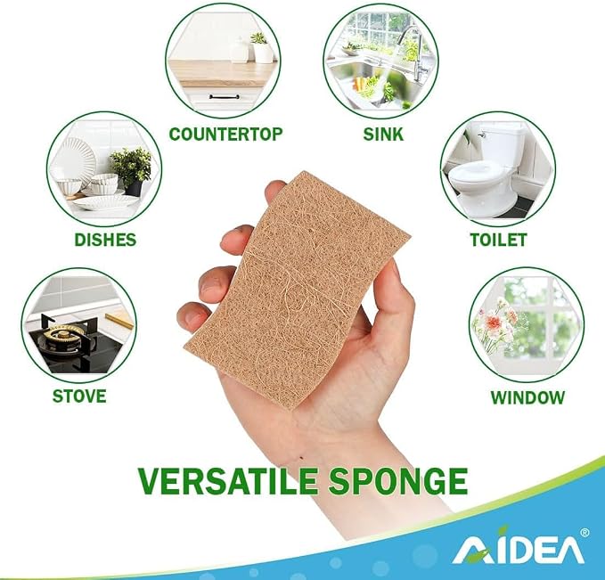 AIDEA Sponges Kitchen, Non Scratch Dish Sponges | Natural Sponge - Image 8