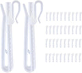 80PCS Adjustable Pinch Pleat Curtain Hooks – Ratchet System Plastic Clips by HomeAceTop