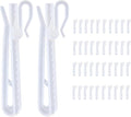 40PCS Adjustable Pinch Pleat Curtain Hooks – Ratchet System Plastic Clips by HomeAceTop