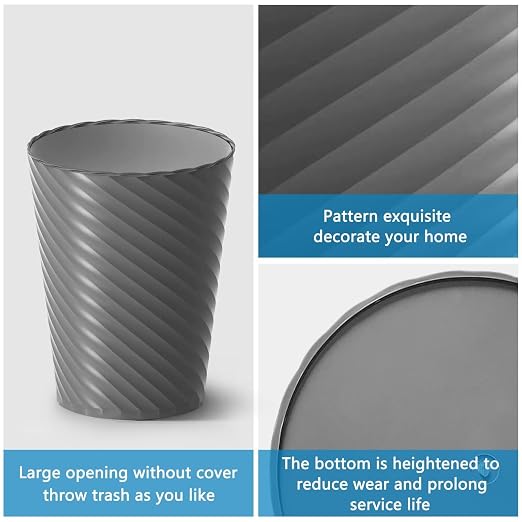 Lysam Bathroom Trash Can 3 Pack, 1.8 Gallon Small Trash Can - Image 4