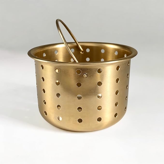 Kitchen Sink Drain Basket Only, 3-inch Basket Gold - Image 3