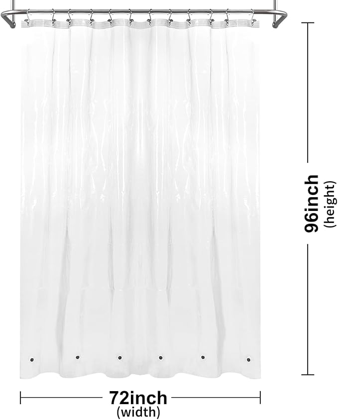 Barossa Design XLong Shower Curtain Liner 96 Inch Height - Image 6