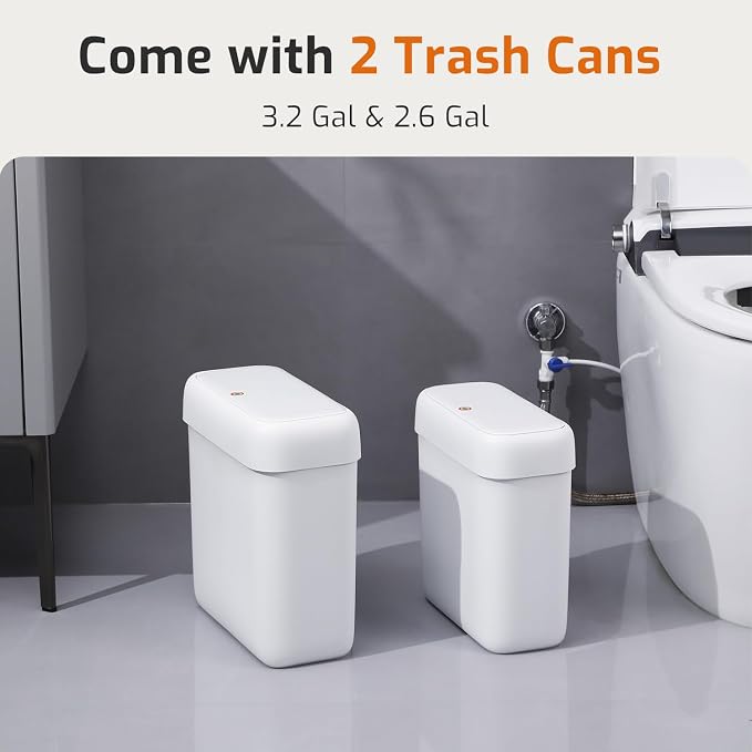 2 Pack Small Bathroom Trash Can - Image 2