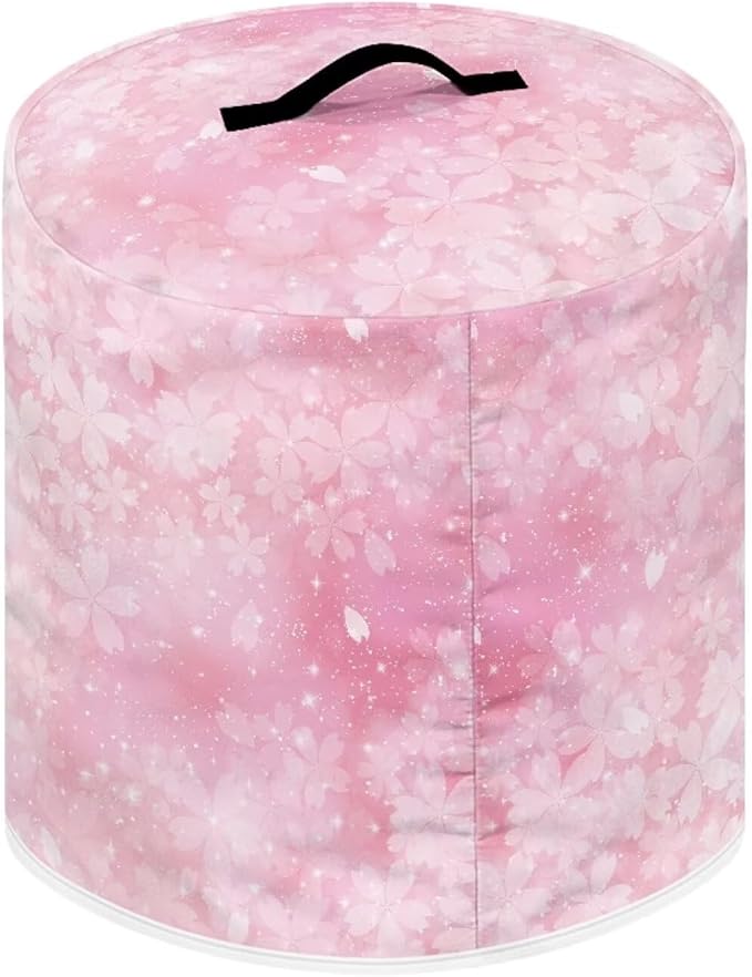 Pink Cherry Blossom Pressure Cooker Cover with Pocket Air Fryer Cover Dust Cover Insulated Kitchen Appliance Steamship Pot Cover Appliance Dust Covers Decor