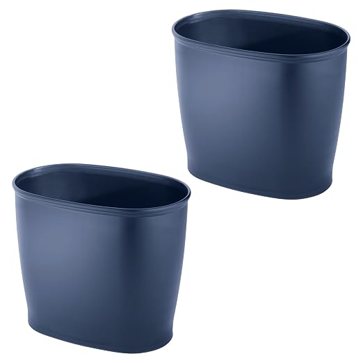 iDesign Slim Plastic Bathroom Trash Can, - Image 8