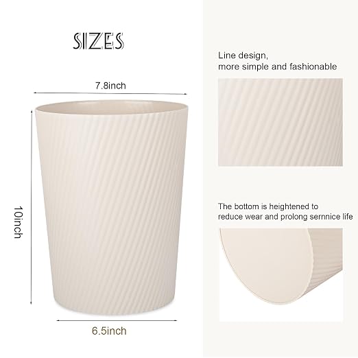 UUJOLY Small Trash Can Wastebasket Garbage Can Container Bins - Image 2