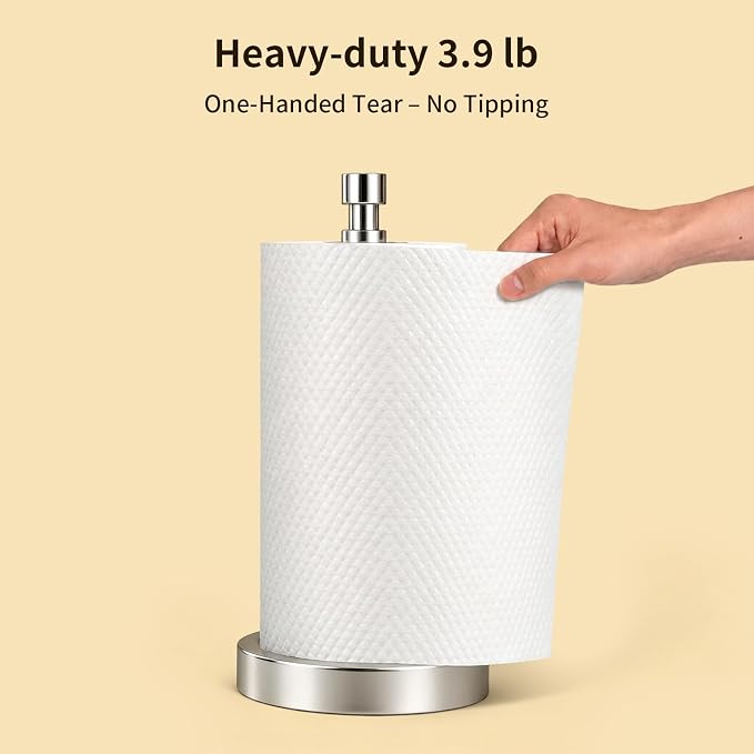 YUMORE 3.9lbs Heavy Duty Paper Towel Holder Countertop Weighted Base - Image 4
