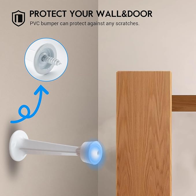 HOME MASTER HARDWARE 3" Heavy Duty Solid Door Stop, 12 Pack, Screw-In - Image 5