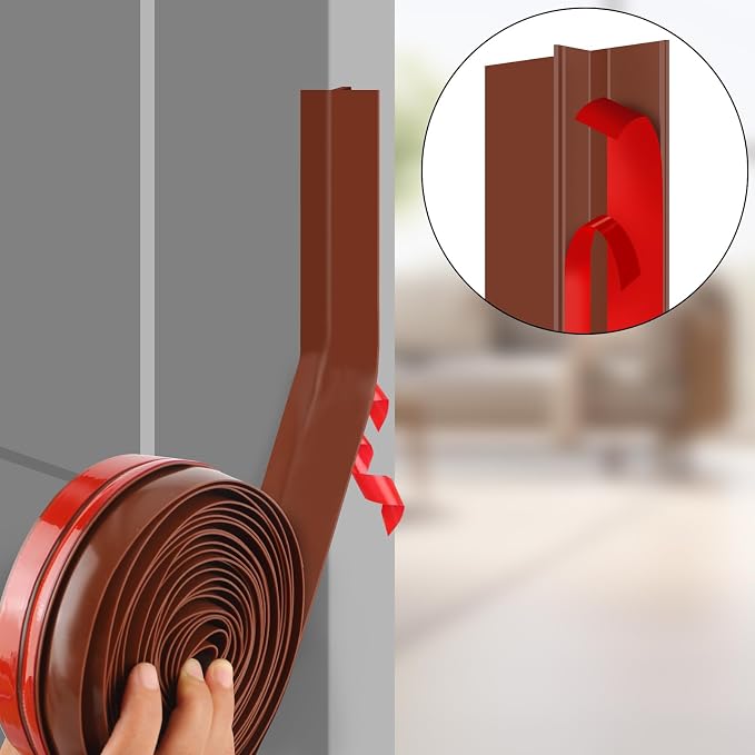 Benory T-Shaped Silicone Door Weather Stripping, energy loss, and outside noise - Image 2