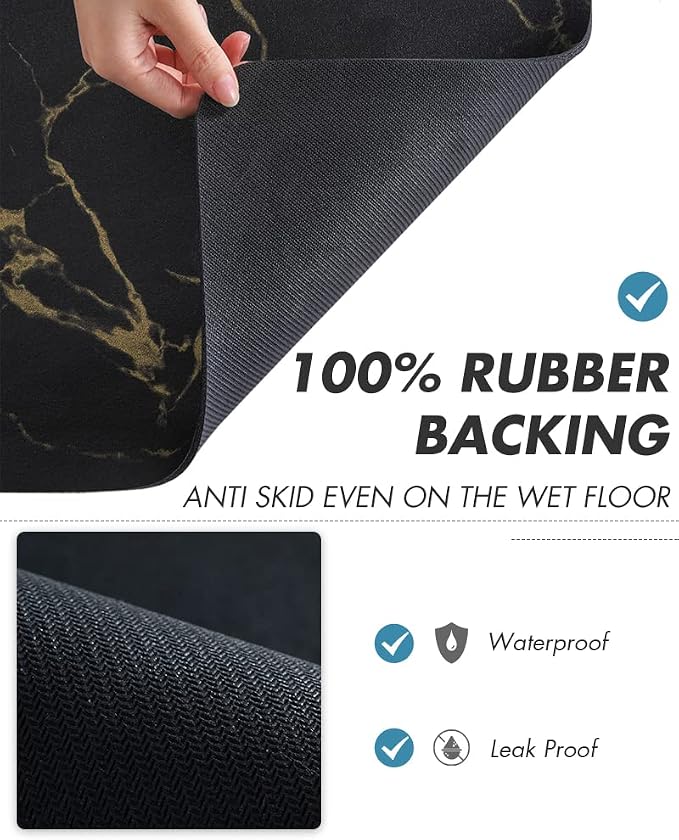 AMOAMI-Coffee Mat Hide Stain Rubber Backed Absorbent Dish Drying Mat - Image 6