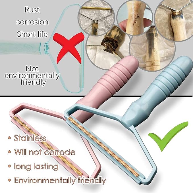 2 Pack Portable Lint Remover, Manual Fabric Shaver, Reusable Pet Hair Remover - Image 5