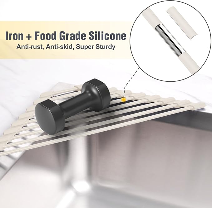 Tomorotec Triangle Roll Up Dish Drying Rack - Image 3