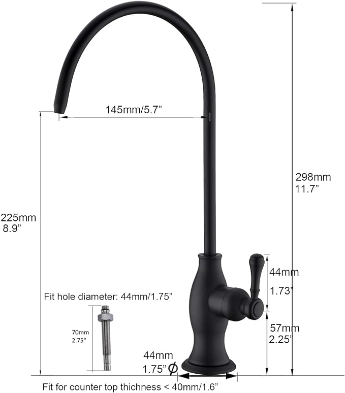 Delle Rosa Drinking Water Purifier Faucet, Commercial Filtration Faucets - Image 4
