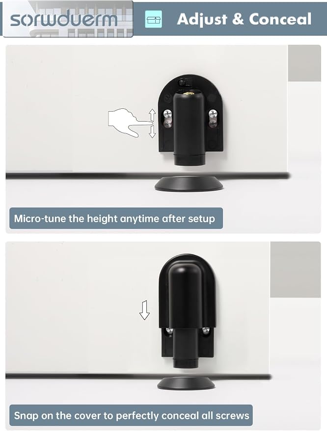1 Pack Black Door Stopper Magnetic Door Cathc Matte Black Floor Mounted Door - Image 6