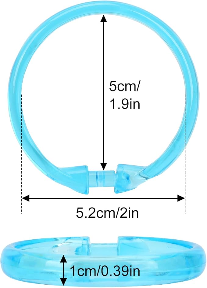 Blue Shower Curtain Hooks - Image 4