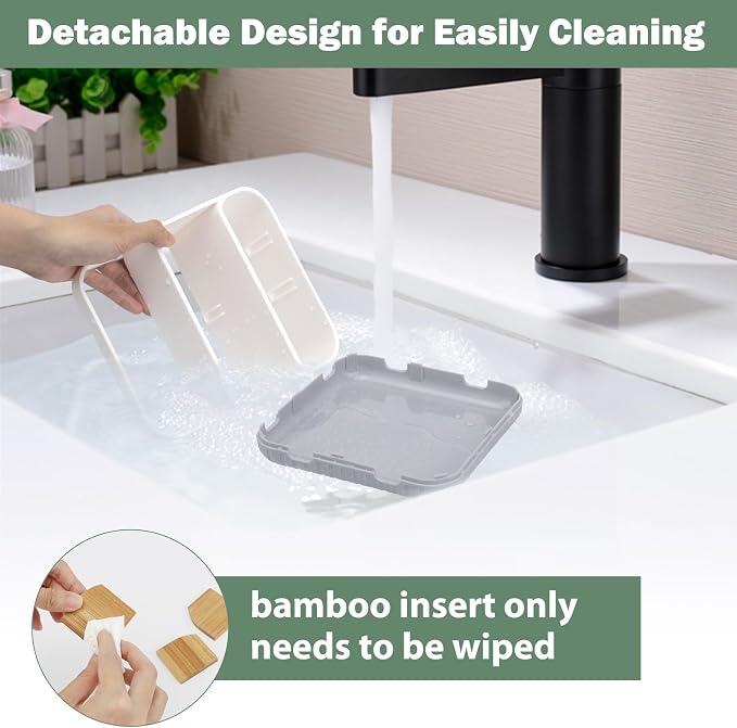 Toothbrush Holders for Bathrooms, 6 Slots, Detachable for Easy Clean, - Image 3
