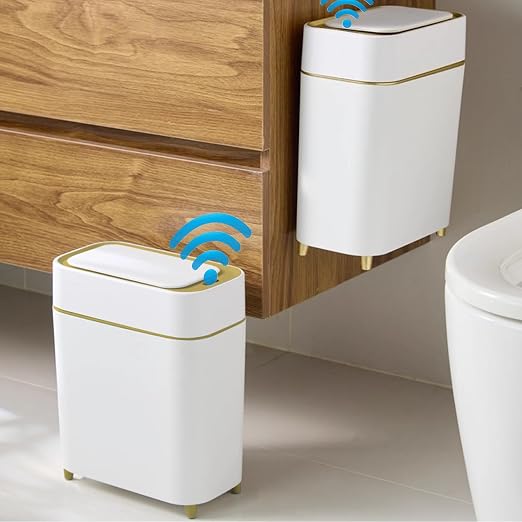 Yatmung Motion Sensor Trash Can Bathroom Automatic Lid - Image 3