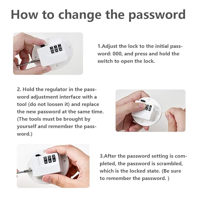 2 Packs Refrigerator Lock Combination Coded Fridge Lock Freezer Child Safety Lock Door Lock with Strong Adhesive No Keys Needed Black