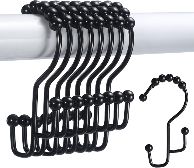 SUTINE Shower Curtain Hooks, Stainless Steel Bathroom Shower Hooks by SUTINE