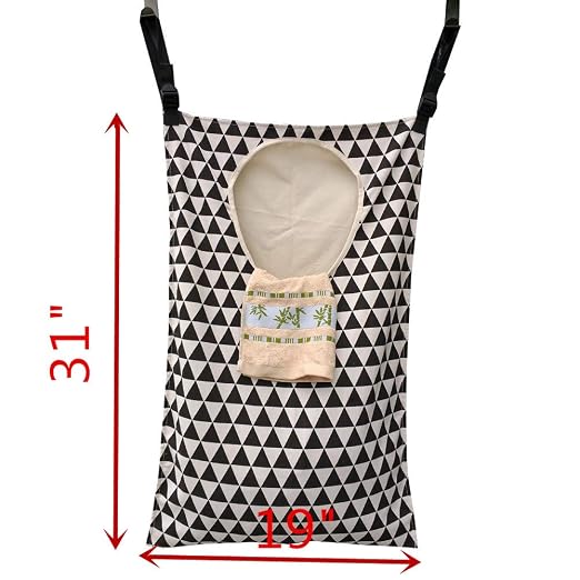 Adjustable Space Saving Door Hanging Laundry Hamper Bag - Image 3