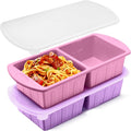 2 Pack Silicone Freezer Trays With Lid For Easy Storage Silicone Soup Freezer Molds 2 Cup ，Perfect For ice cube tray Freezing Broth Sauces Store Leftovers , Leakproof, Easy Release Dishwasher Safe