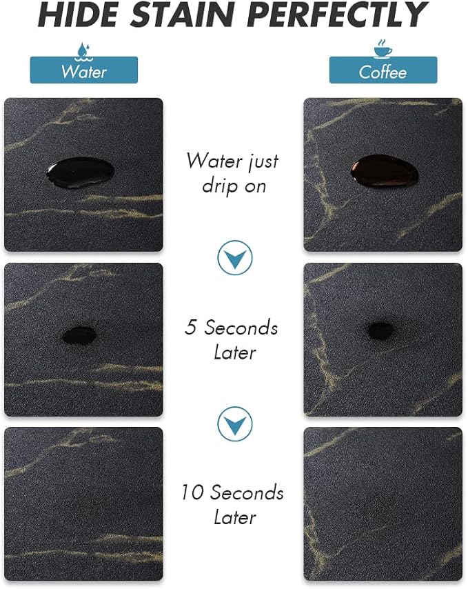 AMOAMI-Coffee Mat Hide Stain Rubber Backed Absorbent Dish Drying Mat - Image 2